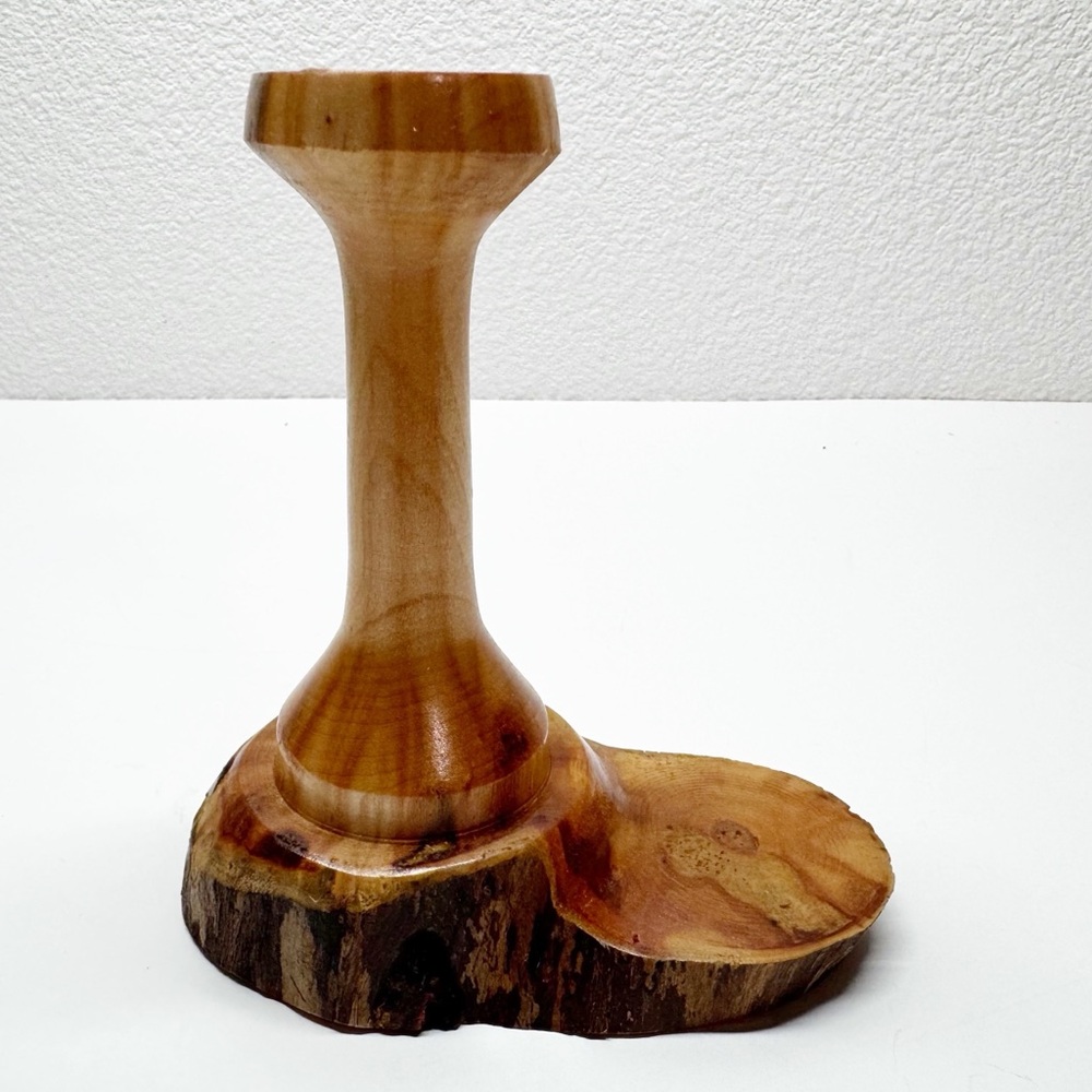 Hand Crafted Wood Spindle Bud Vase S4